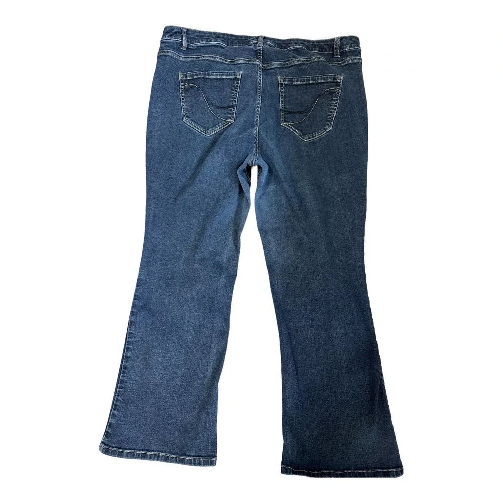Lane Bryant Genius Fit Bootcut Jeans Womens Plus Size 24 Short Stretch Denim
